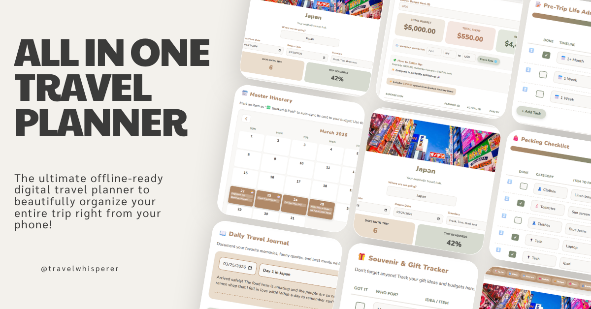 WanderPlan Master Planner preview